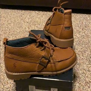 New Polo Ralph Lauren Tan Redding Boots Boys 3